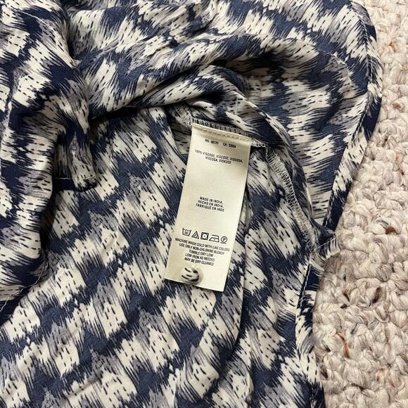 Maeve Anthropologie Sleeveless Button Front Blouse Sz S Abstract Artsy Career - Picture 6 of 6